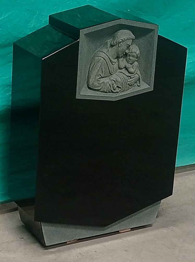 Black Serp Top Granite Monument 2
